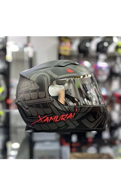 Sway 820 Full Face Aynalı Vizör Kapalı Motosiklet Kaskı M Beden Xamurai