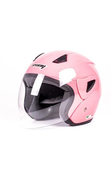 Sway Xbyc 700 Yarı Camlı Elektrikli Bisiklet Motosiklet Ve Scooter Kaskı S Beden Pembe