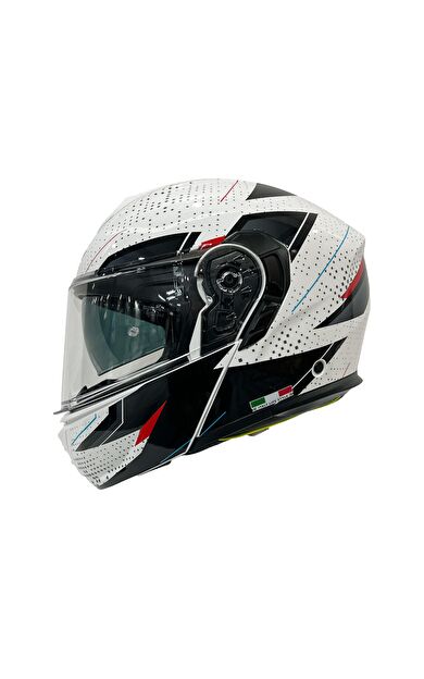 Sway Xbyc 917 Fusion Full Face Çene Açılır Motosiklet Kaskı M Beden White Black