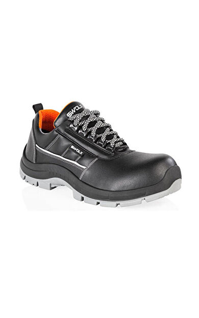 Swolx Kevlar Ara Taban %100 Cilt Deri Unisex İş Güvenliği Ayakkabısı CLAS-X50-S3 Siyah