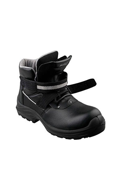 Swolx Baskılı Vidala Deri-S3 Unisex İş Güvenliği Ayakkabısı CLAS-XLK-HRO-10 Siyah
