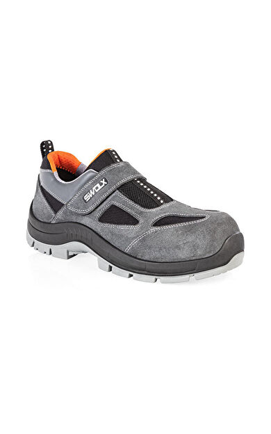 Swolx Suet Deri-S1 Unisex İş Güvenliği Ayakkabısı CLASS-XC-12 Gri