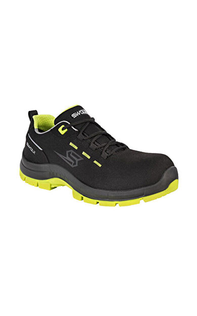 Swolx Suet Microfiber-S3 Unisex İş Güvenliği Ayakkabısı COMBO-X-100 Siyah