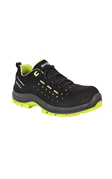Swolx Suet Microfiber-S1 Unisex İş Güvenliği Ayakkabısı COMBO-X-110 Siyah