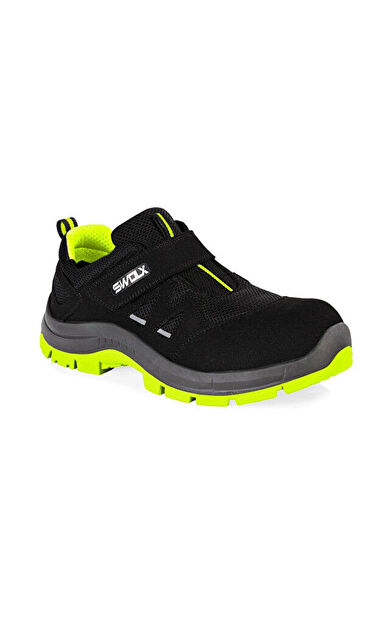 Swolx Microfiber Tekstil-S1 Unisex İş Güvenliği Ayakkabısı TRIGON-X-110 Siyah