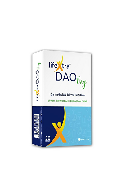 LifeXtra DAOVeg Diamin Oksidaz Takviye Edici Gıda 30 Tablet
