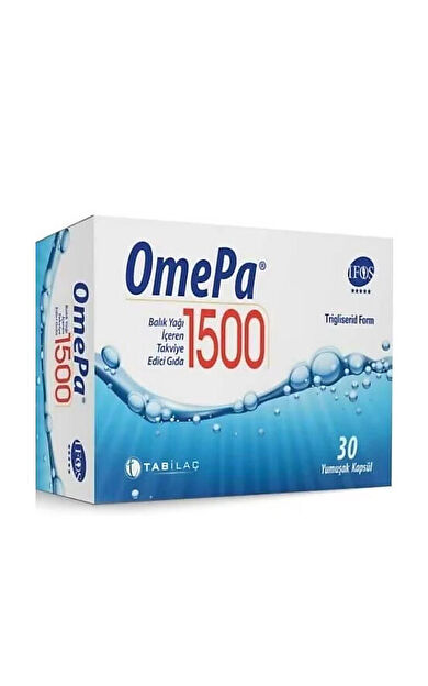 Omepa 1500 Balık Yağı İçeren Takviye Edici Gıda 30 Yumuşak Kapsül