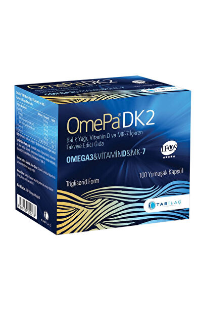 Omepa DK2 Omega 3 - Vitamin D - Menaq7 100 Yumuşak Kapsül
