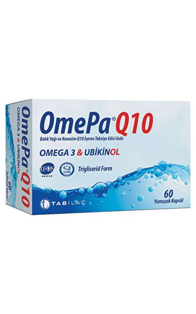 Omepa-Q10 Omega3 Ubiquinol Takviye Edici Gıda 60 Kapsül