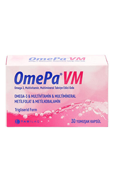 OmePa VM Takviye Edici Gıda 30 Yumuşak Kapsül