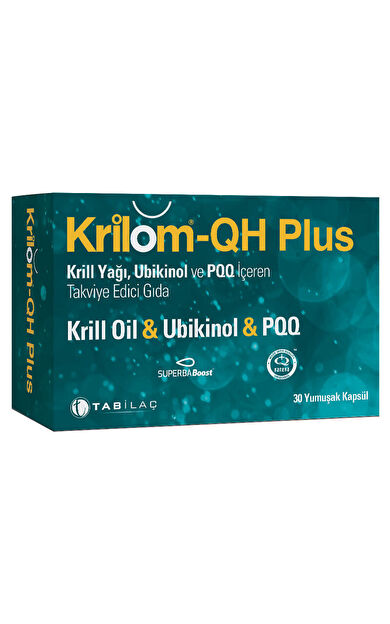 Tab İlaç Krilom-QH Plus Krill Yağı İçeren Takviye Edici Gıda 30 Kapsül