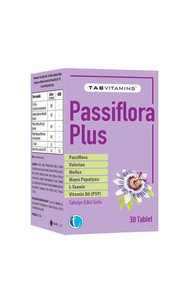Tabvitamins Passiflora PlusTakviye Edici Gıda 30 Tablet