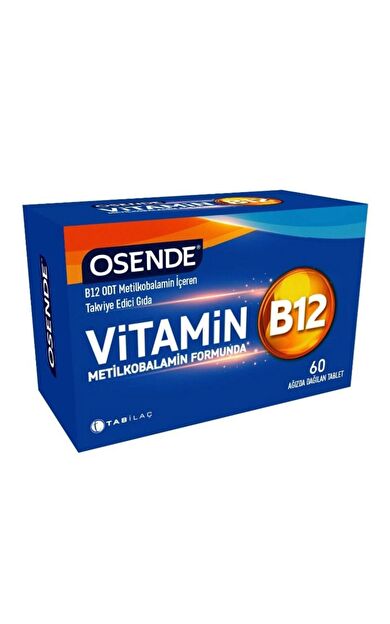Osende Vitamin B12 60 Ağızda Dağılan Tablet