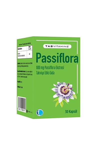 Tabvitamins Passiflora 30 Kapsül