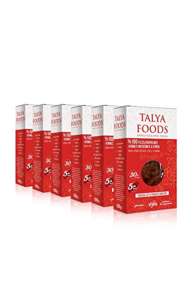 Talya Foods Kırmızı Mercimek & Kinoa Makarna Set 6x200g