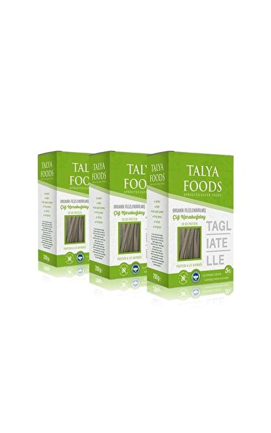 Talya Foods Filizlendirilmiş Çiğ Karabuğday Tagliatelle 3x200g