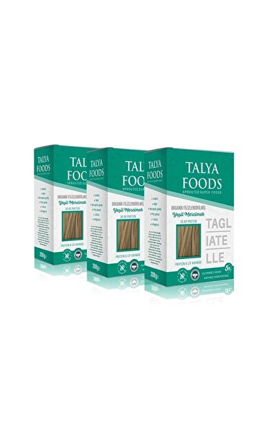 Talya Foods Filizlendirilmiş Yeşil Mercimek Tagliatelle 3x200g
