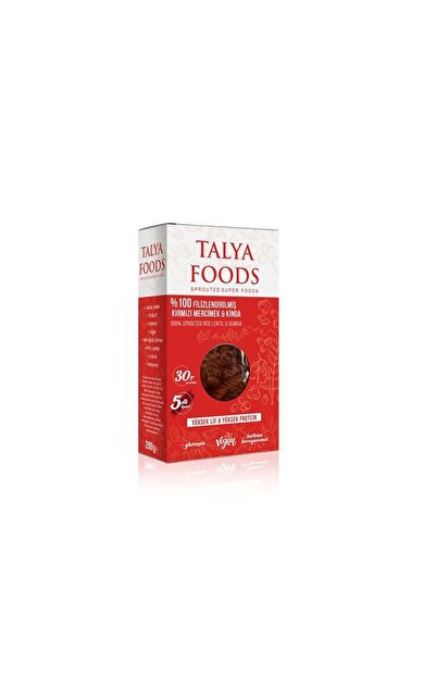 Talya Foods Filizlendirilmiş Kırmızı Mercimek & Kinoa Makarnası 200g