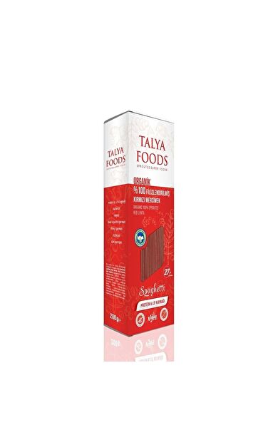 Talya Foods Filizlendirilmiş Kırmızı Mercimek Spaghetti 200g
