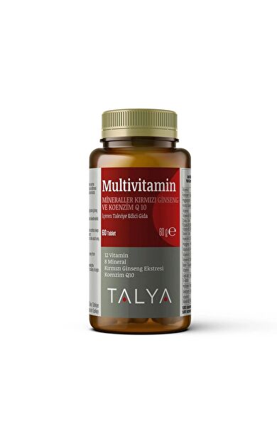 Talya Bitkisel MULTİVİTAMİN - KIRMIZI GİNSENG VE KOENZİM Q 10 İçeren Takviye Edici Gıda