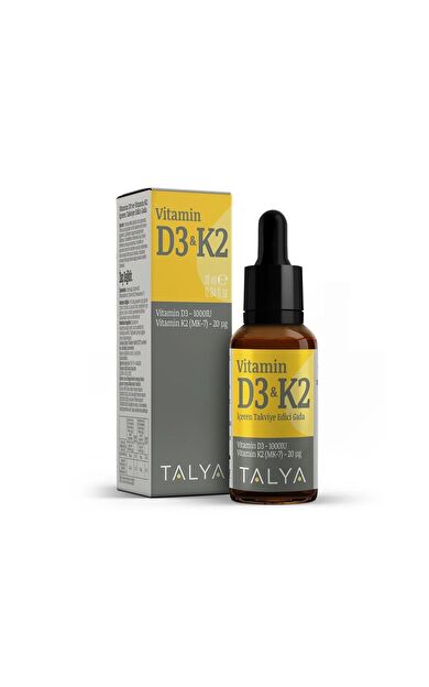 Talya Bitkisel VİTAMİN D3 &amp; K2 İçeren Takviye Edici Gıda -10ML