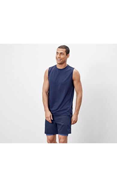 Erkek Tank Top, Mavi, S