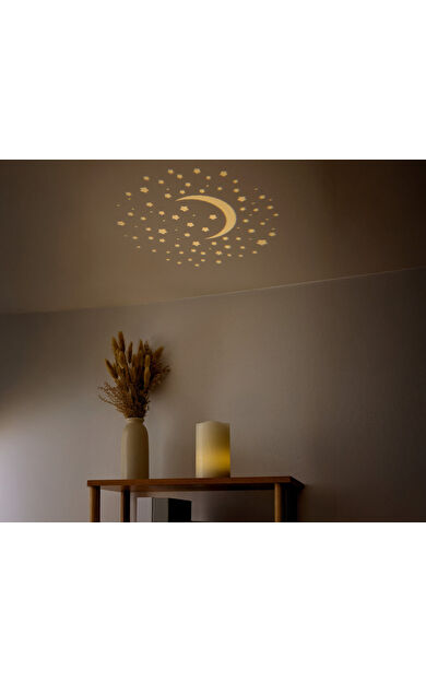 LED Gerçek Mum, Yıldız Projeksiyon