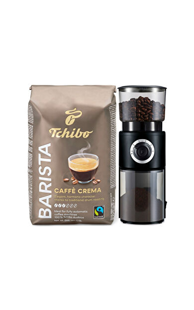 Tchibo Elektrikli Kahve Değirmeni & Barista Caffè Crema Çekirdek Kahve 500 g
