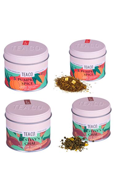 2'li Metal Kutu Çay Seti – Pumpkin Spice & Destiny's Chai