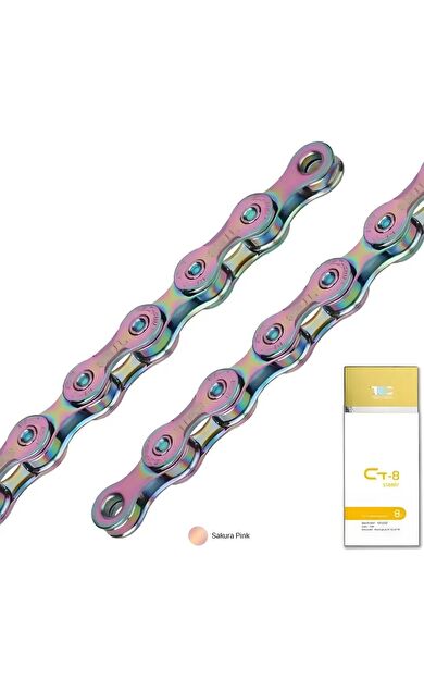 TEC CT-8 7-8 Vites Uyumlu Zincir Sakura Pink 1/2''x3/32'' 116 Link KMCCT8PINK