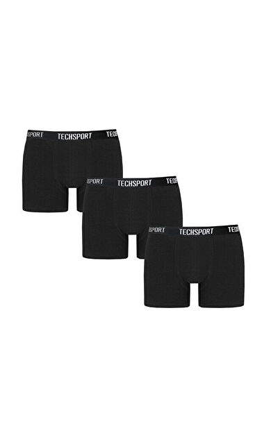 Techsport Boxer Short 3 Pack Erkek Boxer (3'lü) BX3001 Siyah