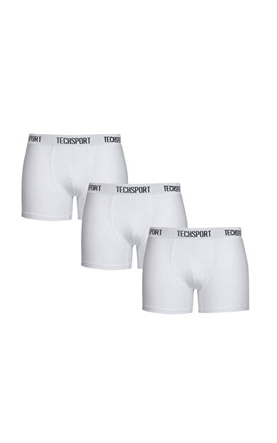 Techsport Boxer Short 3 Pack Erkek Boxer (3'lü) BX3101 Beyaz