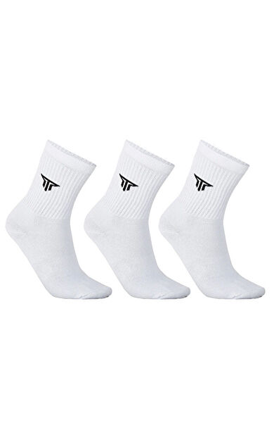 Techsport Tenis Corap 3 Lu Beyaz Tenis Çorabı (3 Çift) TS703TNS-101 Beyaz