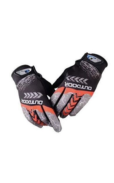 XBYC Outdoor Mtb Mevsimlik Tam Parmak Bisiklet Eldiveni Large Eldiven Kırmızı