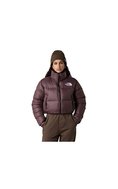 The North Face W Nuptse Short Jacket Kadın Outdoor Montu (700 Dolgu Kaz Tüyü) NF0A5GGEBQ71 Gri