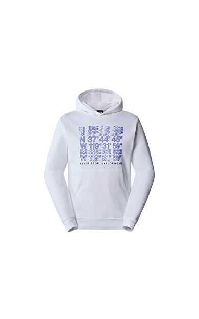 The North Face M SS24 Coordinates Hoodie Erkek Günlük Sweatshirt NF0A87EAFN41 Beyaz