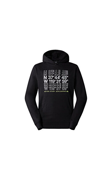The North Face M SS24 Coordinates Hoodie Erkek Günlük Sweatshirt NF0A87EAJK31 Siyah