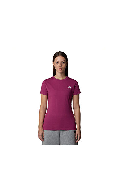 The North Face W Ss Sd Slim Tee Kadın Günlük Tişört NF0A87NH6EO1 Pembe