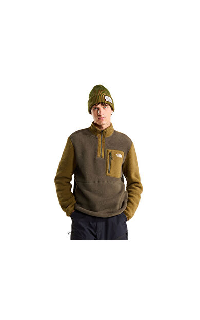 The North Face M YUMIORI 1/4 ZIP Erkek Outdoor Çeyrek Fermuarlı Polar Üst NF0A883SUG81 Yeşil