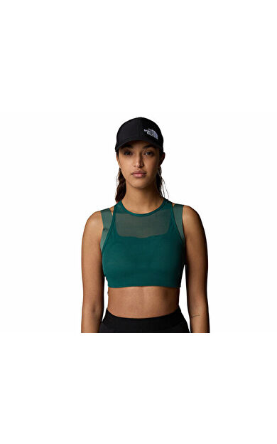 The North Face W Refina Double-Layer Bra Kadın Sporcu Sütyeni NF0A891K6GI1 Yeşil