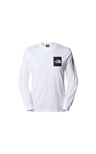 The North Face M L/S Fıne Tee Erkek Outdoor Tişörtü NF0A8A6PFN41 Beyaz