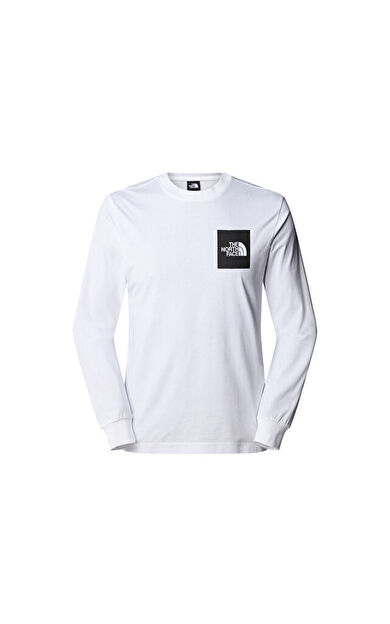 The North Face M L/S Fıne Tee Erkek Outdoor Tişörtü NF0A8A6PFN41 Beyaz
