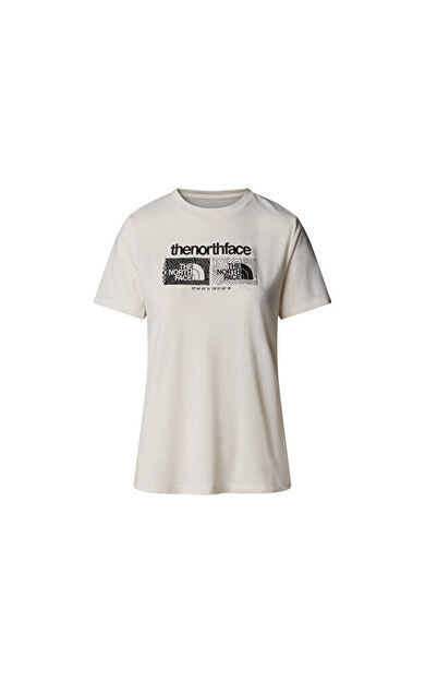 The North Face W Foundation Tee Graphic 1 Kadın Günlük Tişört NF0A8BRZQLI1 Beyaz