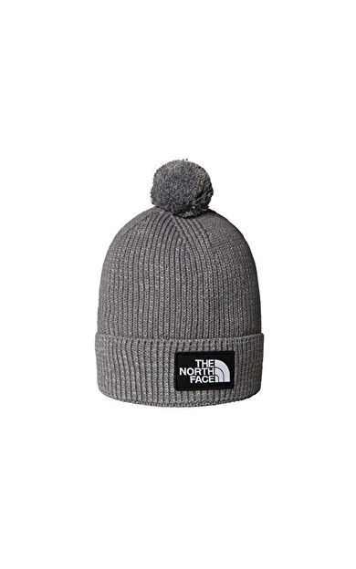 The North Face Tnf Logo Box Pom Beanie Bere NF0A8CHFDYY1 Gri