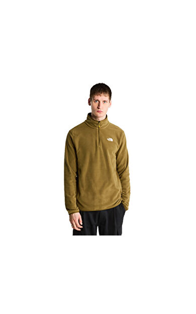 The North Face M GLACIER FLEECE 1/4 ZIP JACKET Erkek Outdoor Çeyrek Fermuarlı Polar Üst NF0A8D0Q2EK1 Bej