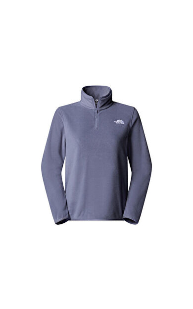 The North Face W Glacier Fleece 1/4 Zip Jacket Kadın Outdoor Çeyrek Fermuarlı Polar Üst NF0A8D2JBTR1 Mavi