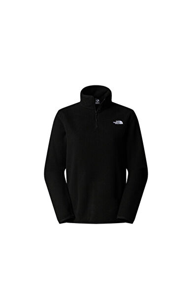 The North Face W Glacier Fleece 1/4 Zip Jacket Kadın Outdoor Çeyrek Fermuarlı Polar Üst NF0A8D2JJK31 Siyah