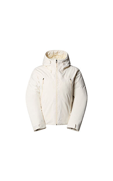 The North Face W Tnf Range Down Hooded Jacket Erkek Outdoor Montu NF0A8DQTQLI1 Beyaz