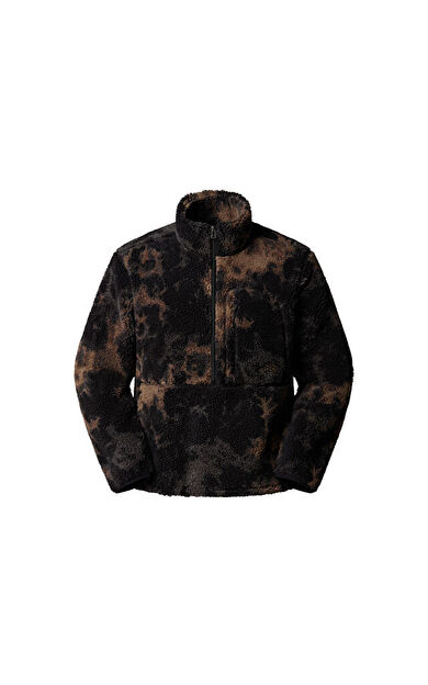 The North Face M Extreme Pile 2 Pullover -Print Erkek Outdoor Çeyrek Fermuarlı Polar Üst NF0A8EEPD7O1 Siyah