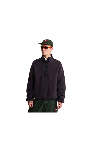 The North Face M TNF RED BOX 1/2 ZIP FLEECE Unisex Outdoor Çeyrek Fermuarlı Polar Sweatshirts NF0A8EGC0SA1 Gri